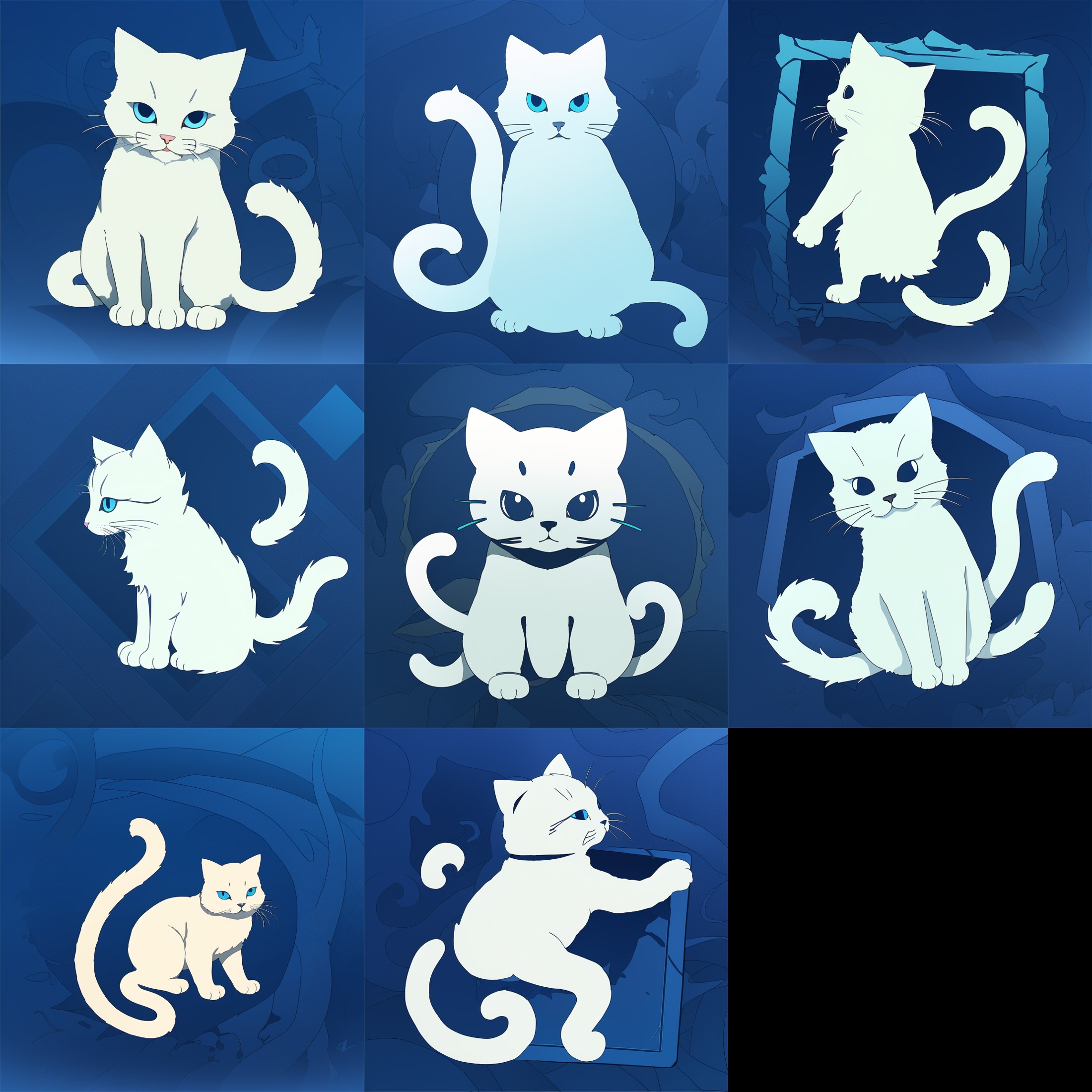 game icon institute, game icon, wanflat,A little cat <lora:GameIconResearch_flatskill_Lora:1>