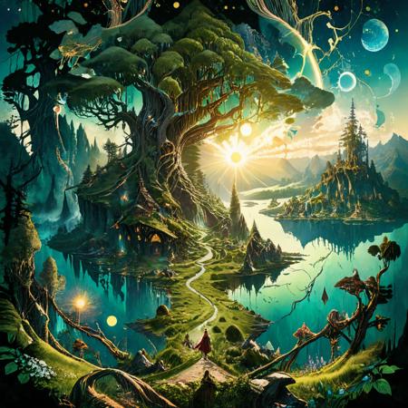 <lora:xl_more_art-full_v1:0.7>, (best quality:1.5), (intricate emotional details:1.5), (ultra detailed),  (sharp details), a detailed digital illustration of a  [Middle Earth: A vast and ancient world, home to Elves, Dwarves, Hobbits, and Wizards:Wonderland: A wild and fantastical place, ruled by the Queen of Hearts:0.5] landscape, Lens Flare,  <lora:PE_EpicLand:1> PEEpicLand, <lora:more_details:1>
