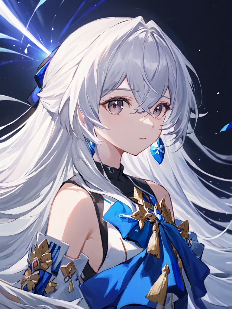 ultra-detailed,(best quality),((masterpiece)),(highres),original,extremely,1girl,Bronya,upper body,white hair,very long ha...