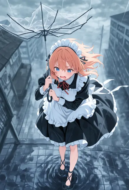 [Illust&XL&Pony] broken umbrella / inverted umbrella / 壊れた傘 / 折れた傘 / 逆さ傘