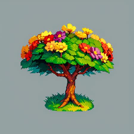 no humans, tree, flowers, very detailed, realistic, simple background, transparent background, pixel art  <lora:sxz-pxl-v1:0.8>