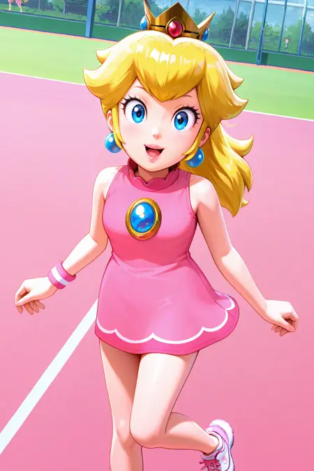 Princess Peach - Mario Tennis Aces | Illustrious