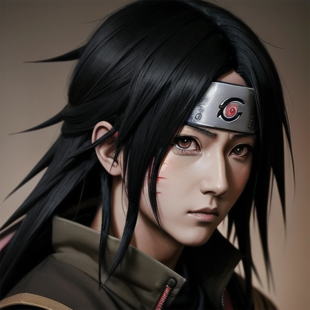 Naruto_Anime, ((uchiha Madara)), in the style of dark black and dark beige, photo-realistic drawings, raw emotion, yombe art, heavy use of palette knives, hurufiyya, realistic depiction of light