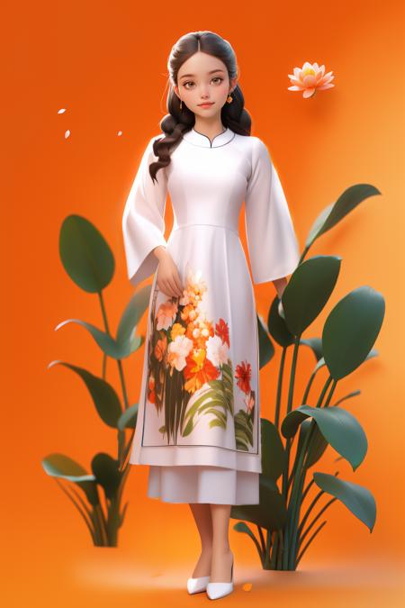 Vibrant aodai, (masterpiece,best quality:1.6)