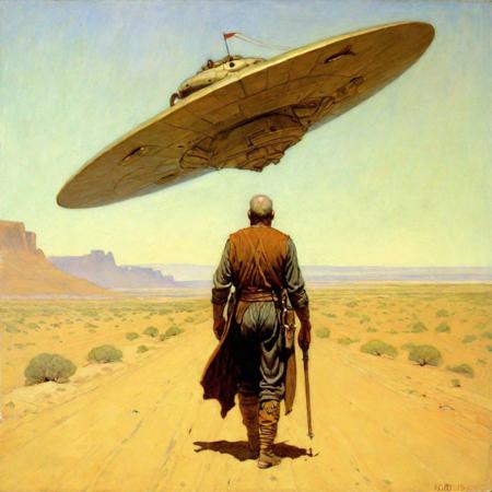 In the wars that are to come you will not be prepared, but you will fight. 
Not for an idea, or a dream, or a right, or a principle. 
Not for pride, or vengeance, or greed. 
You will fight, just to survive.  
Oil on canvas illustration, by (N.C. Wyeth:0.8), by (Moebius:1.25), by (Hal Foster:0.5)
(Science fiction, sci-fi:1.2), (fantasy art:1.1)