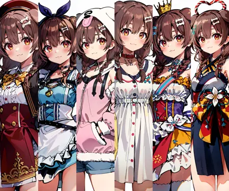 Inugami Korone [sd1] 7 outfits (Hololive)