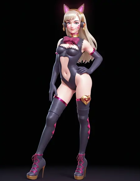 D.va (Overwatch) - Gifdoozer's Black Cat D.va