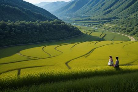 Rice terrace, bright