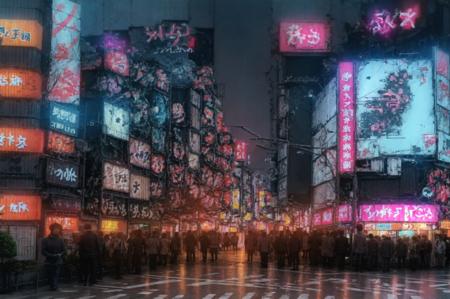 tokyo, cyberpunk, neon lights <lora:tokyogensov1:0.6>