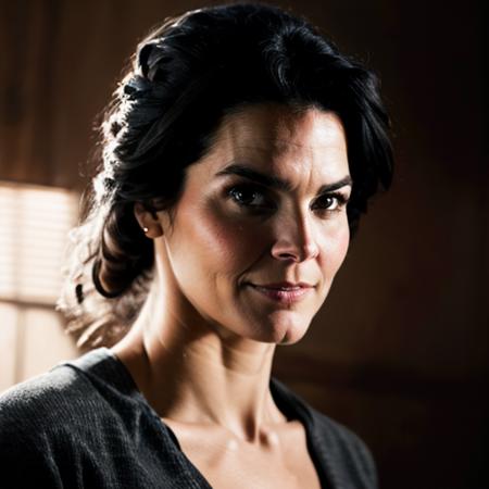 portrait of Angie Harmon,  looking at viewer, (masterpiece, extremely detailed skin, photorealistic, dramatic and cinematic lighting, key light, fill light) <lora:Angie_Harmon:1>