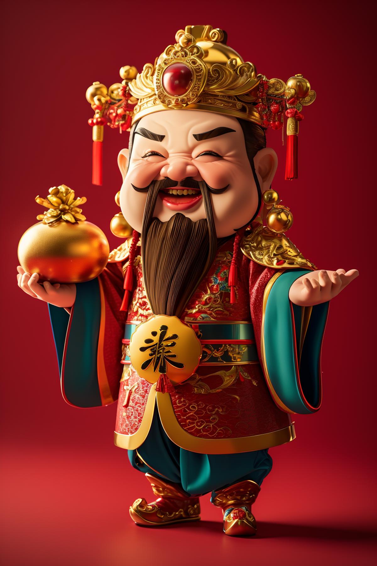 麻袋2024-021财神到Chinese God of Wealth image by woshimadai