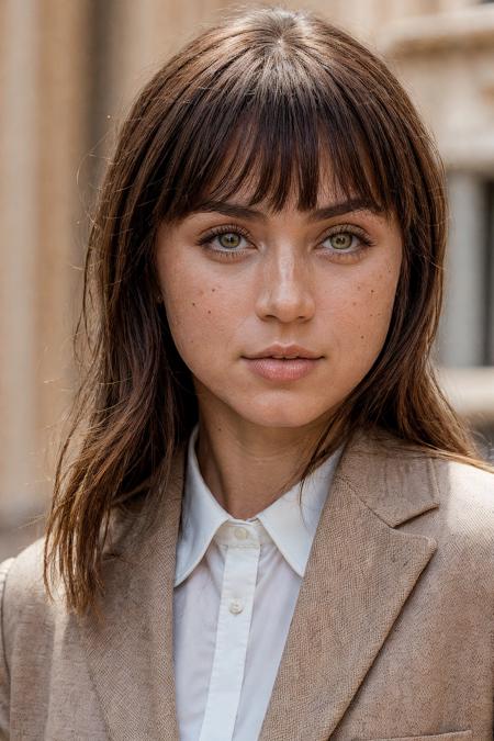 RAW photo of skswoman, subject, 8k uhd, dslr, soft lighting, high quality, film grain, Fujifilm XT3
wearing luxury clothing , with light brown Side-swept bangs , background vatican city