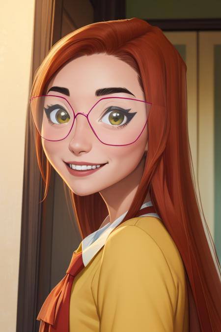 (masterpiece:1.4), (best quality:1.4), (high details:1.4), (high resolution:1.4), (detailed:1), 1girl, solo, Honey Lemon, smile, school uniform <lora:HoneyLemon_v2:1>