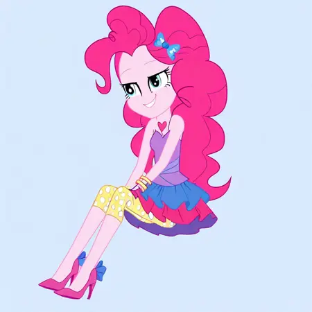 LoRa pinkie pie equestria girls 80s dresses, (Illustrious)