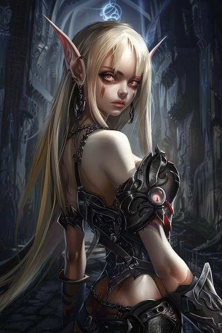 Armour  Shoulder armour  TeanaW, elf, pointed ears, blonde hair, long hair Sword 