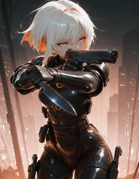 Pistol & Tactical Knife (Pose)