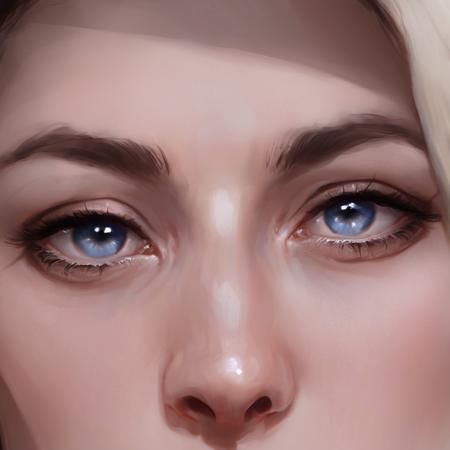 closeup facial image in xx artstyle of a woman