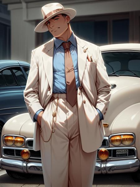 hat, necktie, z00t, zoot suit