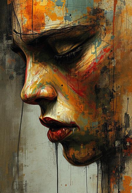 Beautiful face full of regret and despair by Yossi Kotler.