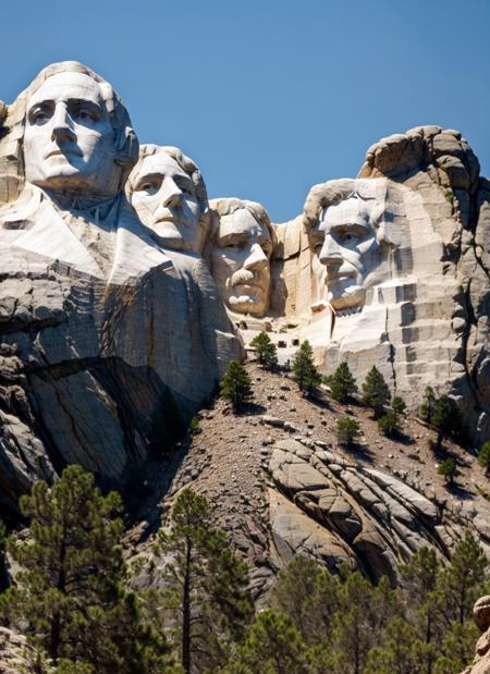 mount rushmore from birds view, masterpiece, best quality, highly detailed background, perfect lighting, best quality, 4k, 8k, ultra highres, raw photo in hdr, sharp focus, intricate texture, best quality, 4k, 8k, ultra highres,  sharp focus, intricate texture