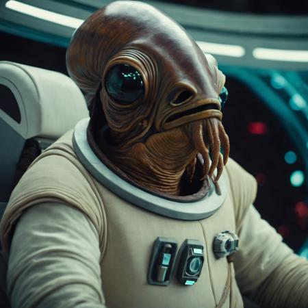 cinematic film still of  <lora:Gial Ackbar:1.2>
Gial Ackbar a person in a space suit sitting in a spaceship In Star Wars Universe, shallow depth of field, vignette, highly detailed, high budget, bokeh, cinemascope, moody, epic, gorgeous, film grain, grainy