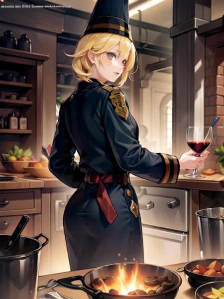 (hyper extreme detailed),(masterpeace),(hyper extreme),(photorealistic),CG,(colour:1.2), beautiful lighting,light from the front,official art, solo,standing, <lora:femal_chef:1>,femal_chef,