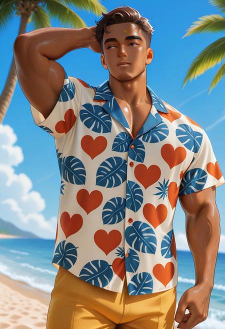 Heart Patterns HAWAIIAN Shirt v1.0