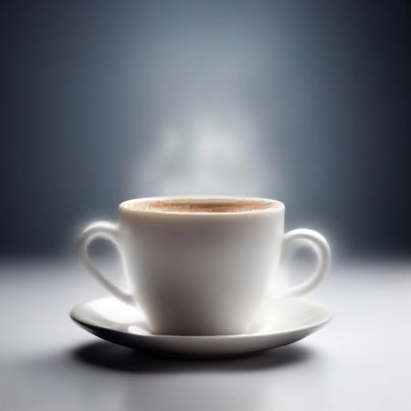 A cup of coffee where the steam forms a cloud, raining tiny droplets back into the cup, in a self-sustaining cycle.