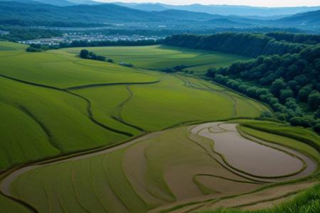 Rice terrace, bright