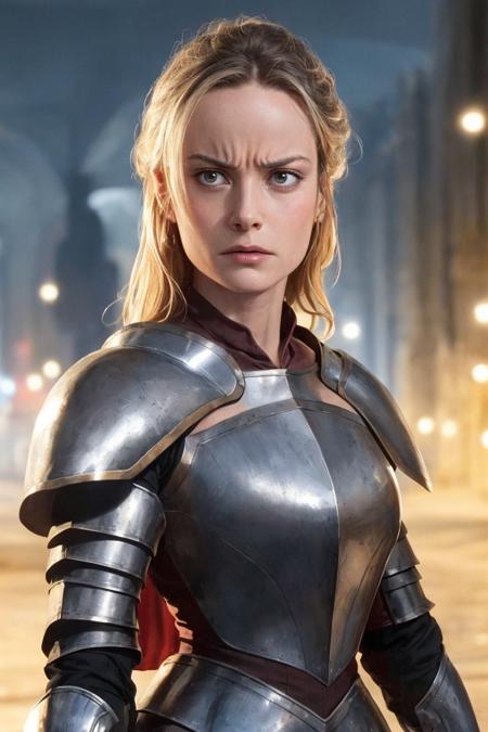 face closeup, (medieval era:1.25), princess warrior, metal armor, at battlefield, angry expression, soft colors, bokeh, masterpiece, high quality, (high detailed skin:1.1)
<lora:brie_larson_lora_v01:1> brie89