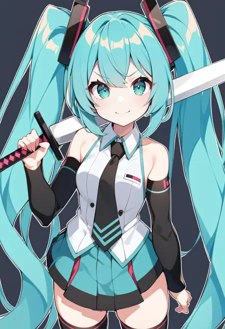 [Animagine XL V3] Sword Over Shoulder | Concept