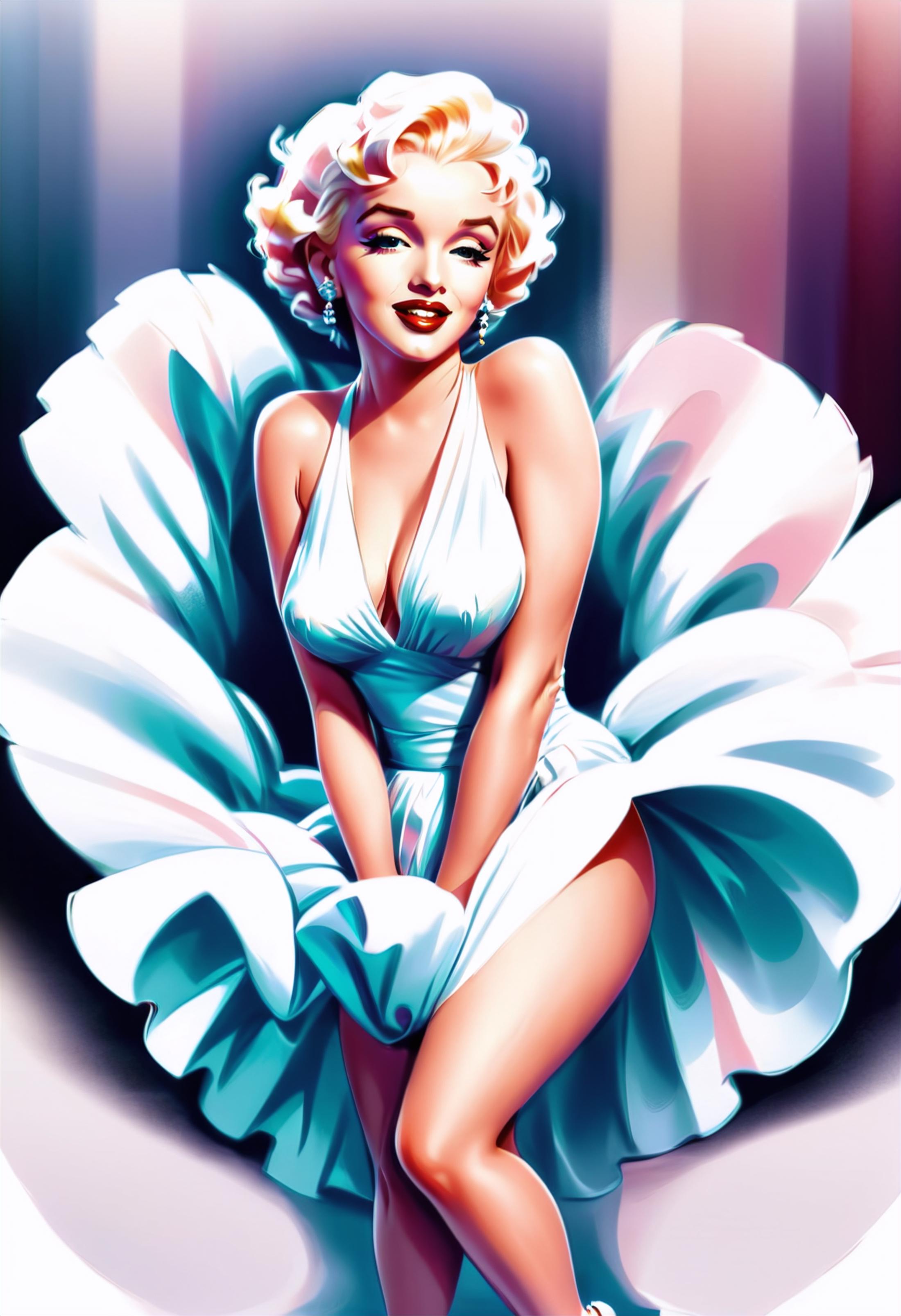 Marilyn Monroe dress blowing up [Pose] image by denrakeiw