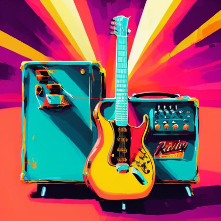 A digital illustration of  a guitar amplifier , art by [rzpopartify-6000] and [greg rutkowski] and [keanu reeves]], trending on artstation, 4k, 8k, artstation 3d render, artstation graphics, artstation lighting