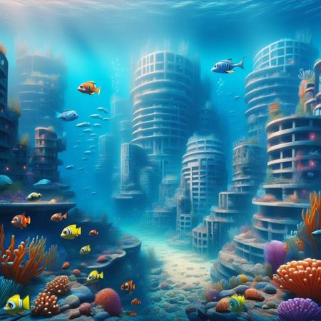 Underwater City Ruins V1