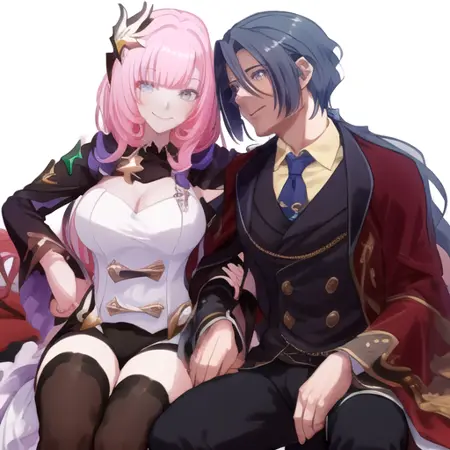 Ryoma Raiden x Elysia (Honkai Impact 3rd)