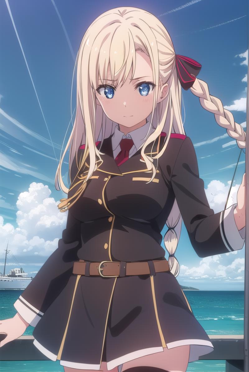 Wilhelmina Braunschweig Ingenohl Friedeburg (ヴィルヘルミーナ・ブラウンシュヴァイク・インゲノール・フリーデブルク) - High School Fleet (ハイスクール・フリート) image by nochekaiser881