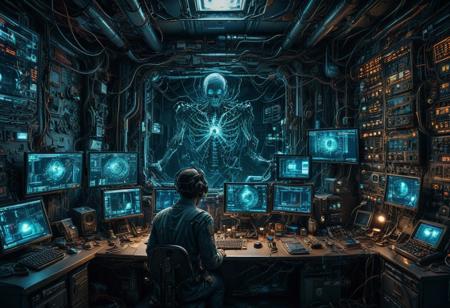 the subject in simulation has become aware of the conditions of their existence, panic in the control room suggests that the subject has gone off the grid, a ghost in the machine, a reality hacker