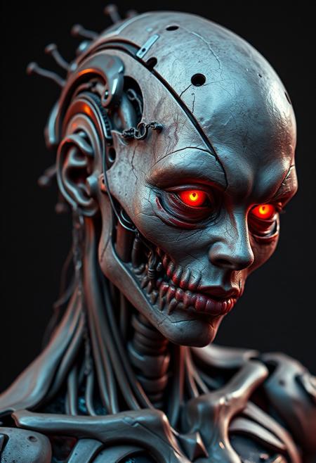 full body image of a gorgeous biomechanical zombie realistic woman, highly detailed and textured, wide angle, very realistic and impressive, fantastic dramatic color, 32K, HDR, SHARP