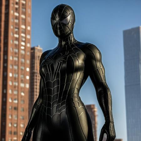 score_9, score_8_up, score_7_up, best quality, realistic, masterpiece, beautiful detail, hyperrealistic, afternoon sky, ((1girl, woman body, big breasts)), amazing detailed full body portrait of a beautiful girl, wearing a realistic and highly detailed black raimi spider-man suit, ((huge muscular girl)), ((wears black spiderman mask)), professional model wears ultra - detailed black raimi spider - man suit, ultra - detailed and grained black raimi spiderman suit, suit covered entire body and hand, black spiderman gloves, wet, (mature sexual pose), (full body), (dirty skin), close up, octane render, highly detailed, volumetric, dramatic lighting, (highest quality:1.1), (HDR:1.3), (top quality, best quality), realistic, high definition, masterpiece, 8k, best quality, best illumination, best shadow, an extremely delicate and beautiful, finely detail, depth of field, classic, highres, perfect lighting,