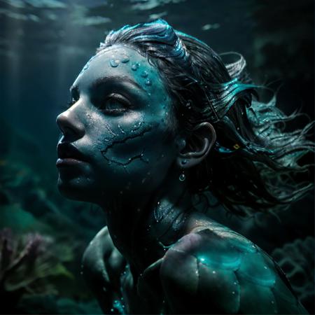 highly detailed photo of a female (merfolk female) underwater,

1girl, solo,  blue skin:1.2, teeth, colored skin:1.2, scales:1.2, armor:1.2, fins, floating hair, gills, head fins, 

realistic, depth of field, blurry background,

((underwater in the ocean)), dappled sunlight above,

photorealistic,
silhouette lighting,
cinematic photography,
ultra photoreal,
32k,









