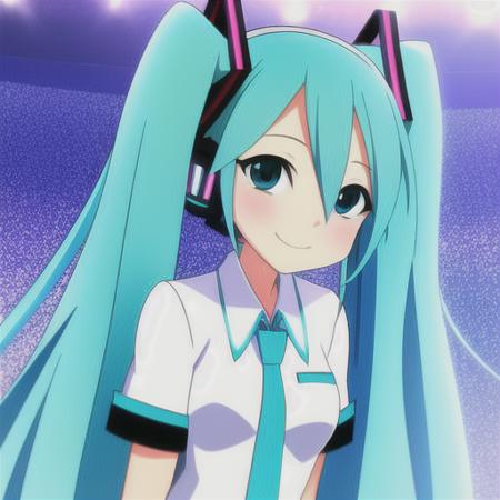 hatsune miku in the style of gtchestyle