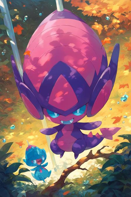 Poipole, purple_skin, pokemon (creature), blue eyes,