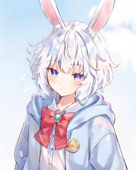 Khyo 1 boy white hair bunny ears