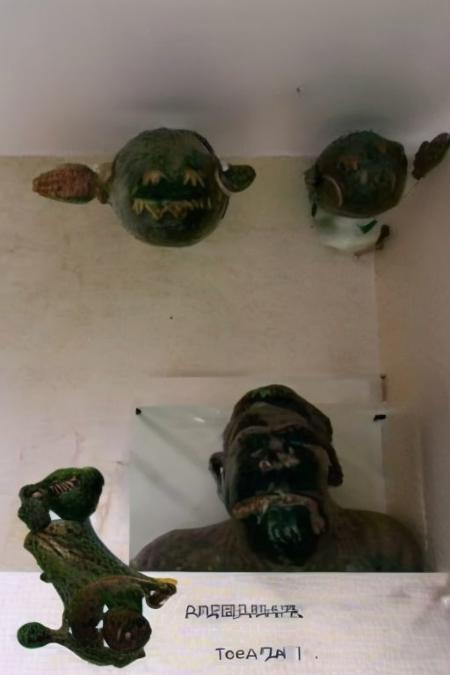 Weirdcore upper body and face of <ffurian> male man in desert,  Chinese bronzes (face portrait 1.6) (vegetables flying 1.7) mysterious emotions, 90VHS, (ffurian man with beard 1.1) photorealistic, best quality, 4k, high quality, (ffurian turkish clothing 1.2) (vegetable man 0.8), ms paint style <lora:ms-paint-lora:1> (kebab food 1.2), middle east aesthetic,   <lora:y2kaesthetic:0.7>, organic sculptures, dasai, glasssculpture