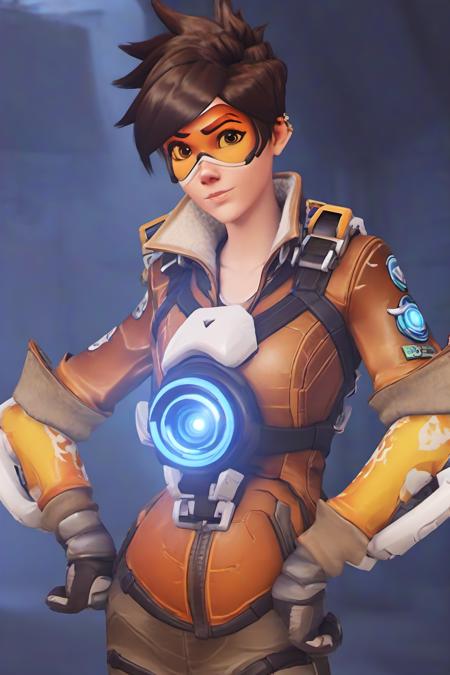 PETracerOW,<lora:PE_TracerOverWatch:1>,
portrait of tracer,freckles,outfit,overwatch,tracer (overwatch),orange googels,bomber jacket,