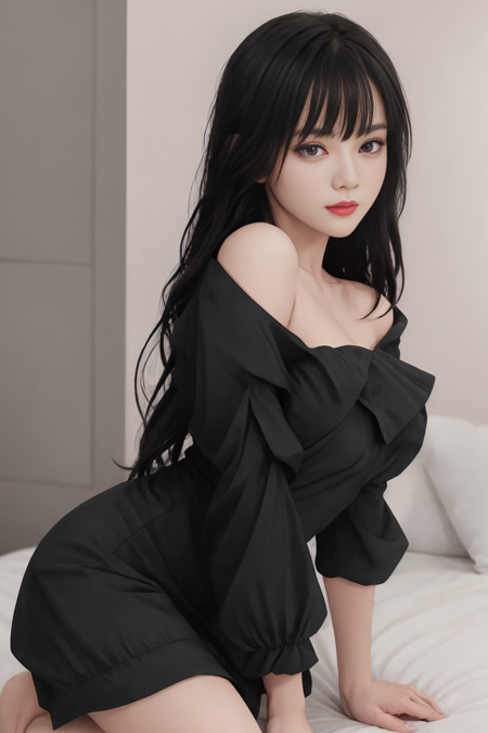 bangs, straight hair, long hair, black hair, black eyes, 
summer clothing,Casual Dress,, (extremely detailed CG unity 8k wallpaper), best quality, masterpiece , hdr, best quality, ultra highres, real face, real skin, realistic face, realistic skin, detailed eyes, detailed facial features, detailed clothes features, detailed face and breast, beautiful eyes, detailed eyes, perfect body, perfect breasts, perfect face, half body portrait