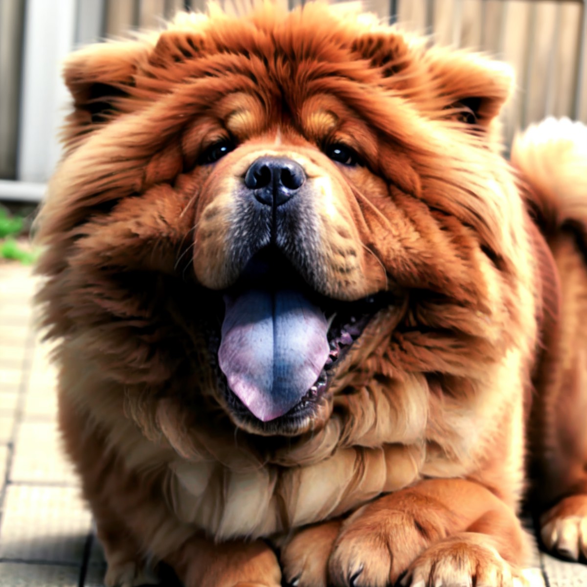 <lora:chowchow_v1:0.5>, dog, chowchow, blue tongue