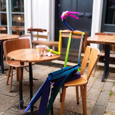 openposeman, stick man, sitting, cafe, drinking cup  <lora:openposeman-AL-000005:1>