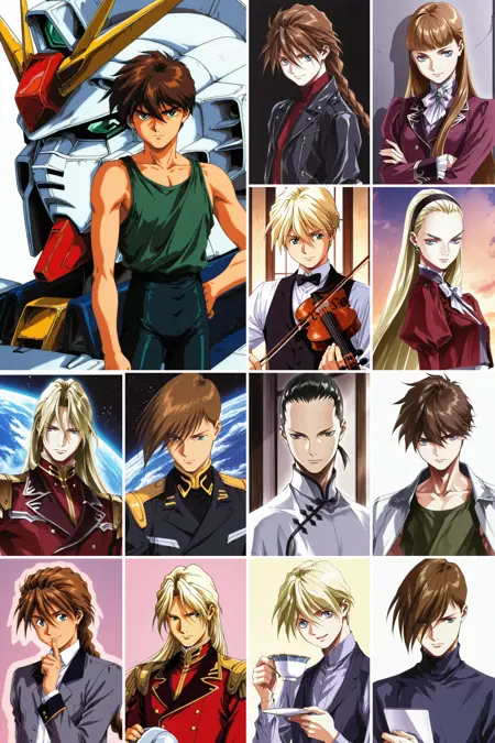 [illustrious XL] 8 in 1，《Gundam Wing》/《新机动战记高达W》Asagi Sakura/浅木樱- Artist Style