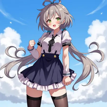 黑白连衣裙洛天依(Luo Tianyi with white and black dress)